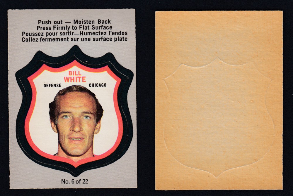 1972-73 O-PEE-CHEE PLAYER CREST #6 B. WHITE photo