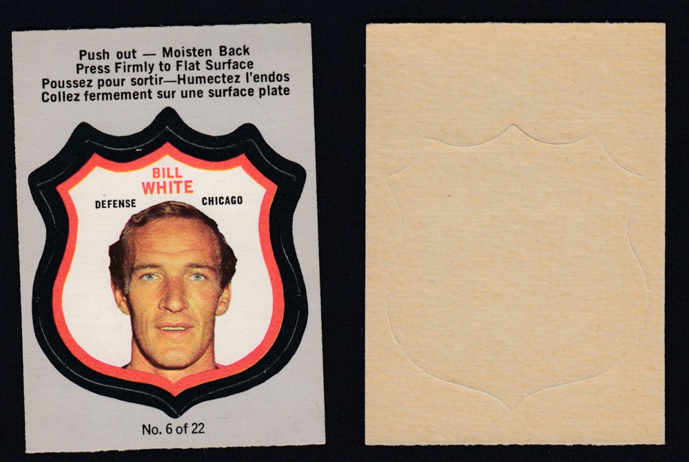 1972-73 O-PEE-CHEE PLAYER CREST #6 B. WHITE photo