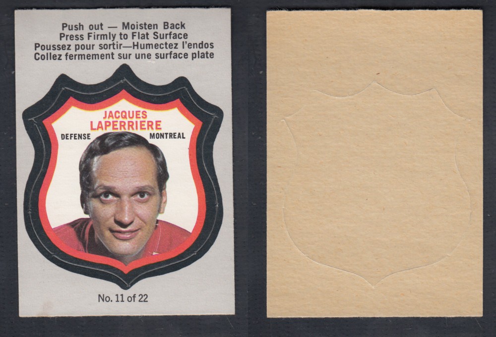 1972-73 O-PEE-CHEE PLAYER CREST #11 J. LAPERRIERE photo