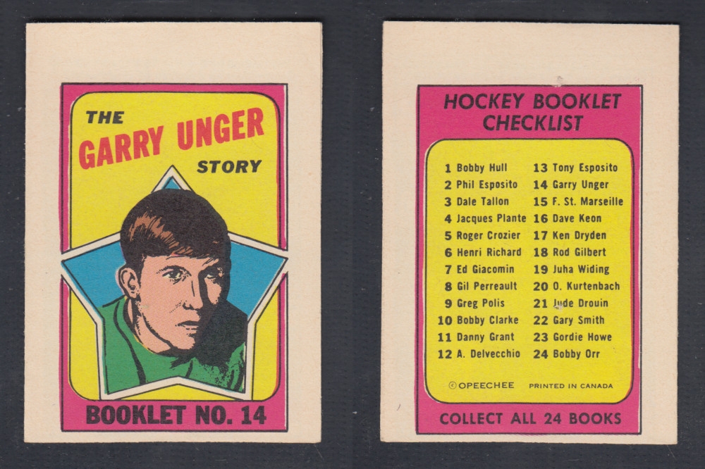 1971-72 O-PEE-CHEE STORY BOOKLET #14 G. UNGER photo