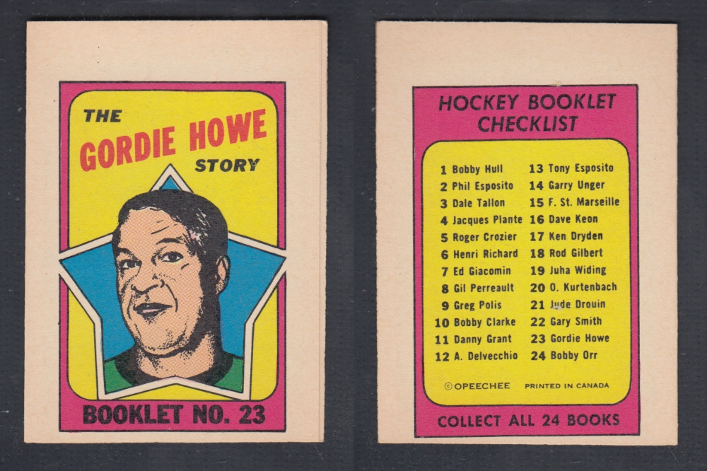 1971-72 O-PEE-CHEE STORY BOOKLET #23 G. HOWE photo