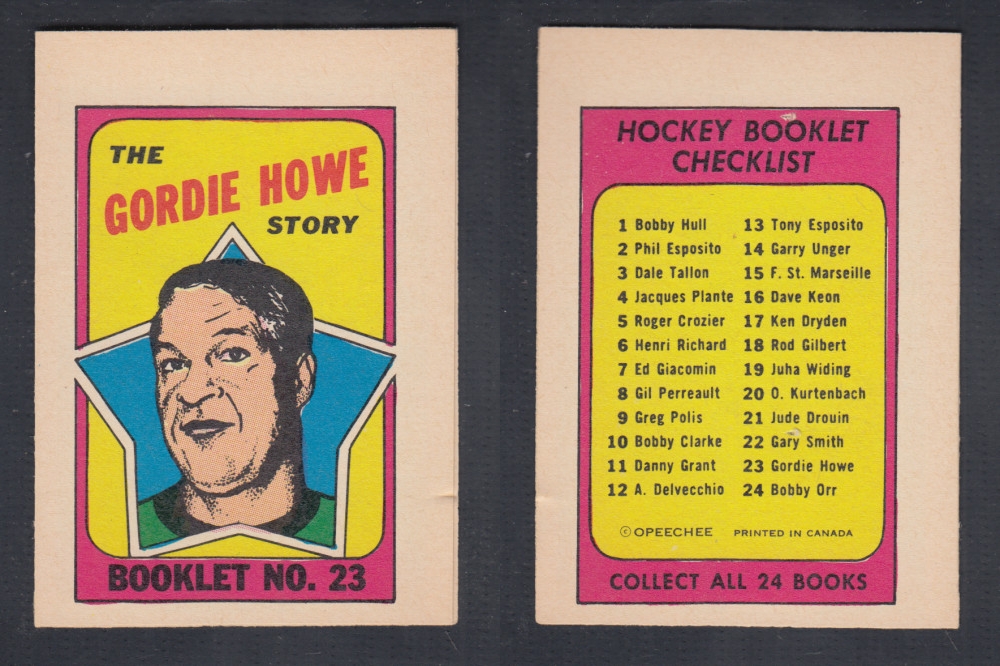 1971-72 O-PEE-CHEE STORY BOOKLET #23 G. HOWE photo