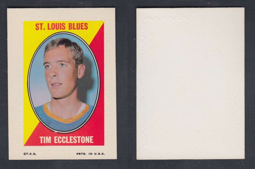 1970-71 O-PEE-CHEE STICKER STAMP T. ECCLESTONE photo