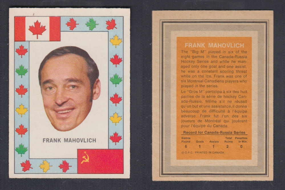 1972-73 O-PEE-CHEE TEAM CANADA F. MAHOVLICH photo