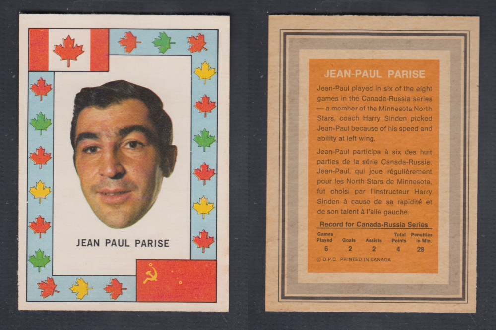 1972-73 O-PEE-CHEE TEAM CANADA J-P. PARISE photo