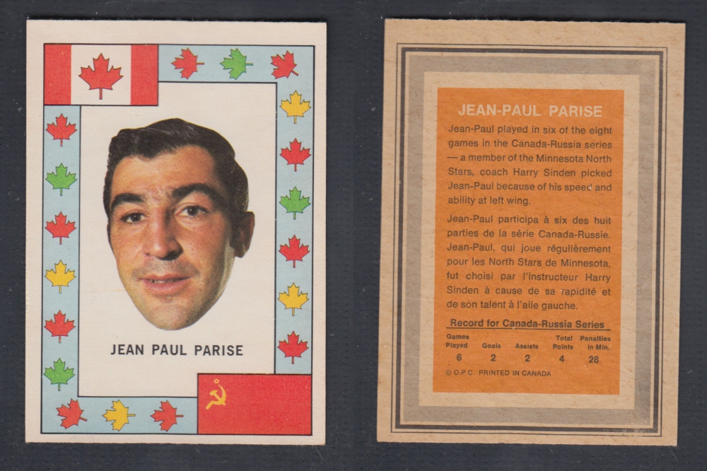 1972-73 O-PEE-CHEE TEAM CANADA J-P. PARISE photo