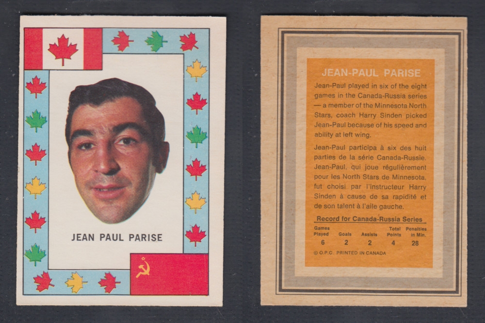 1972-73 O-PEE-CHEE TEAM CANADA J-P. PARISE photo