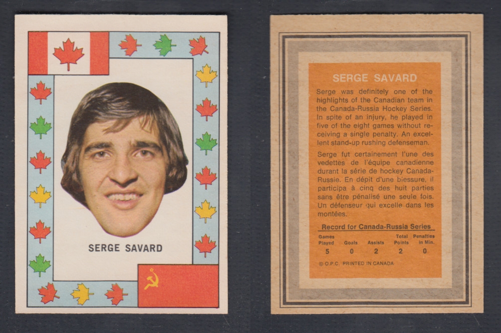 1972-73 O-PEE-CHEE TEAM CANADA S. SAVARD photo