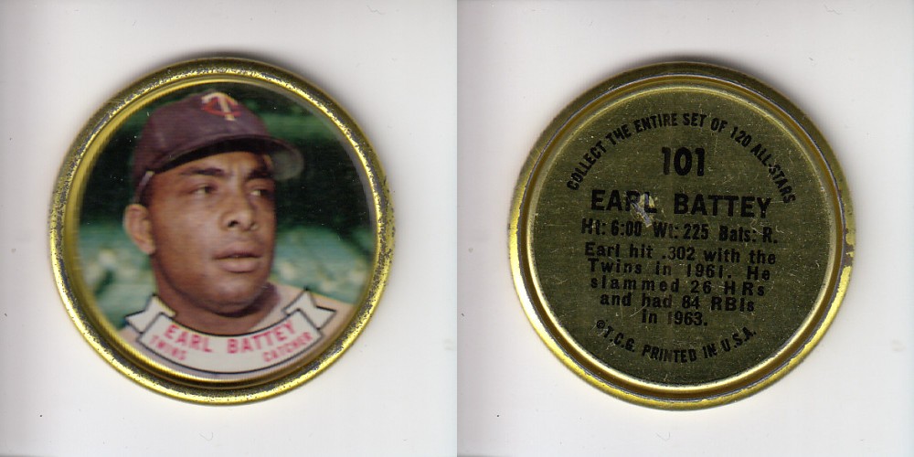 1964 TOPPS BASEBALL COIN #101 E. BATTEY photo