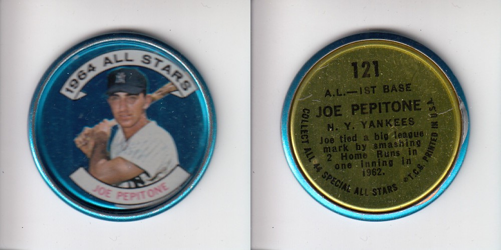 1964 TOPPS BASEBALL COIN #121 J. PEPITONE photo