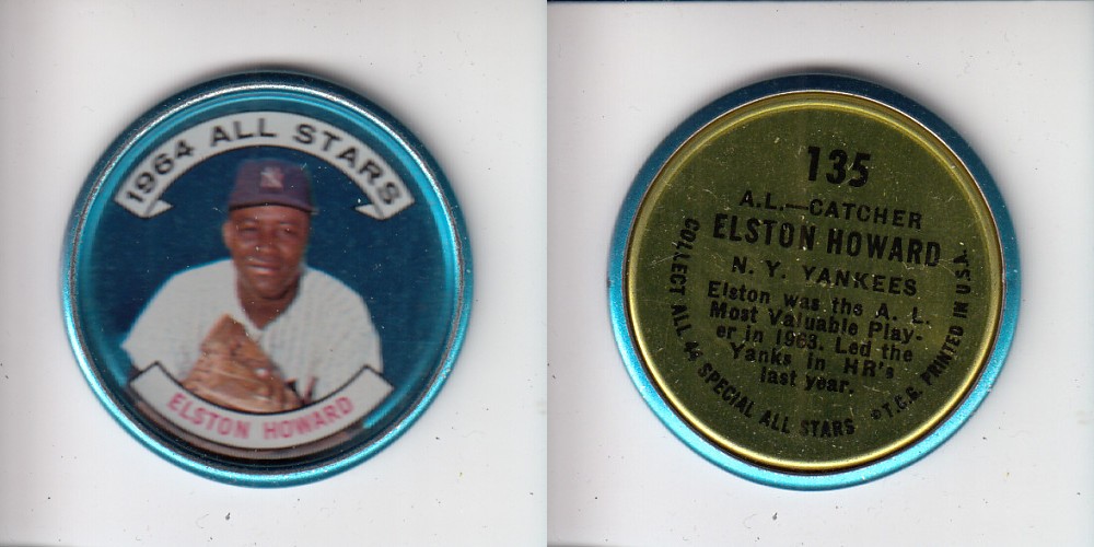 1964 TOPPS BASEBALL COIN #135 E. HOWARD photo