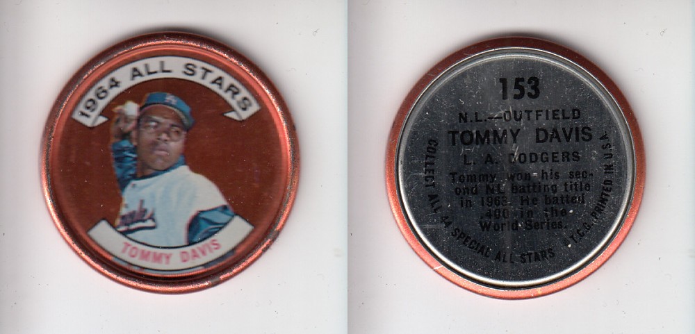 1964 TOPPS BASEBALL COIN #153 T. DAVIS photo