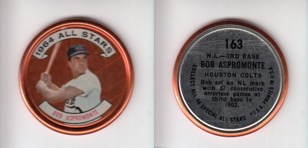 1964 TOPPS BASEBALL COIN #163 B. ASPROMONTE photo