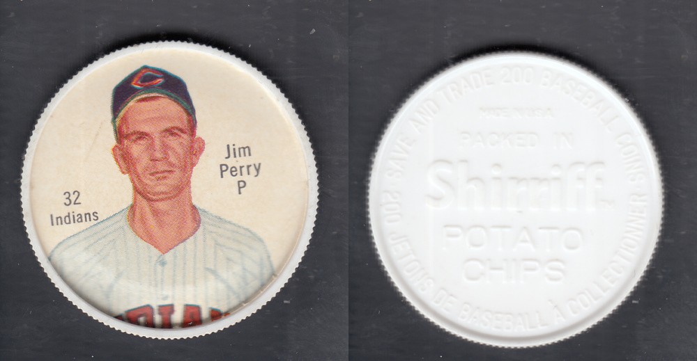 1962 SHIRRIFF BASEBALL COIN #32 J. PERRY photo