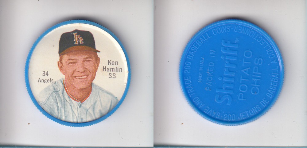 1962 SHIRRIFF BASEBALL COIN #34 K. HAMLIN photo