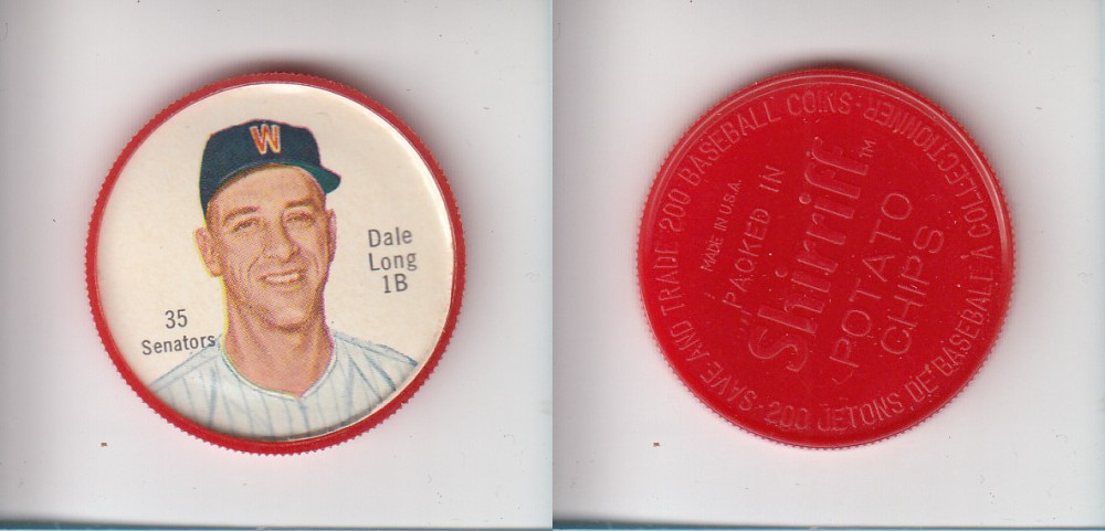 1962 SHIRRIFF BASEBALL COIN #35 D. LONG photo