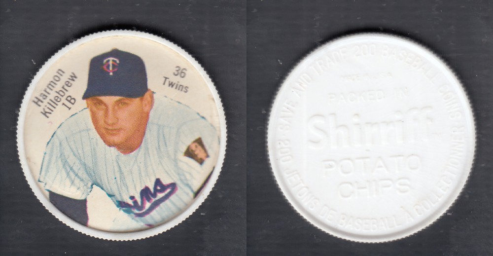 1962 SHIRRIFF BASEBALL COIN #36 H. KILLEBREW photo