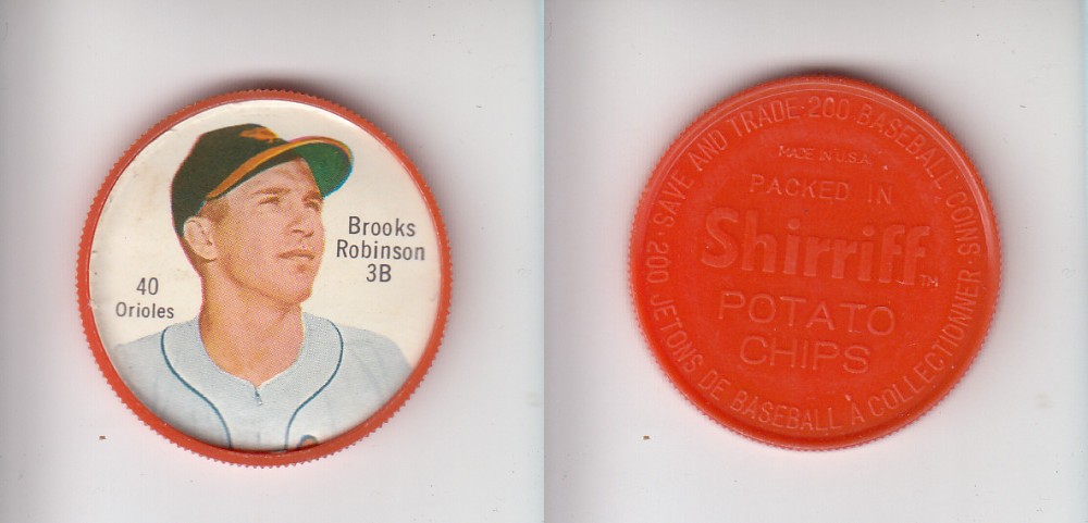 1962 SHIRRIFF BASEBALL COIN #40 B. ROBINSON photo