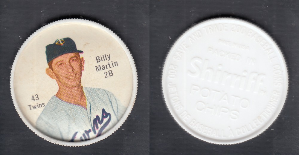 1962 SHIRRIFF BASEBALL COIN #43 B. MARTIN photo