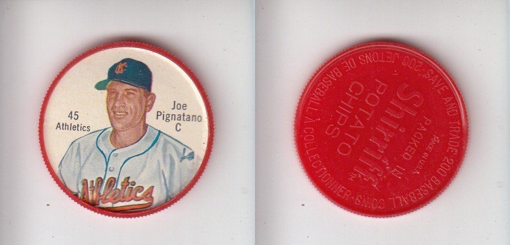 1962 SHIRRIFF BASEBALL COIN #45 J. PIGNATANO photo