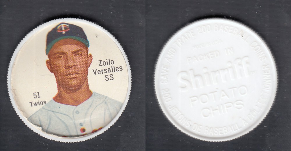 1962 SHIRRIFF BASEBALL COIN #51 Z. VERSALLES photo