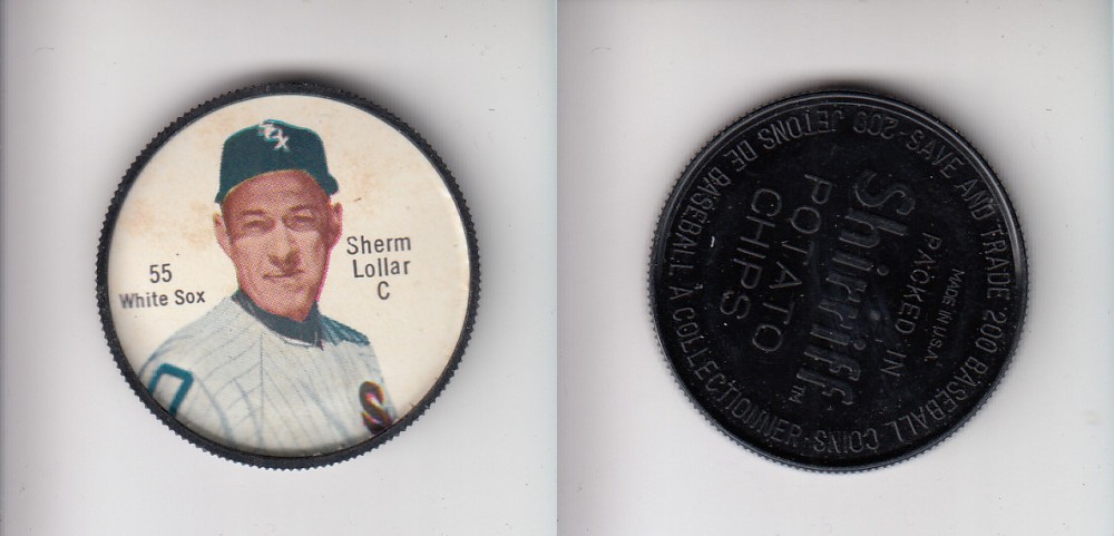 1962 SHIRRIFF BASEBALL COIN #55 S. LOLLAR photo