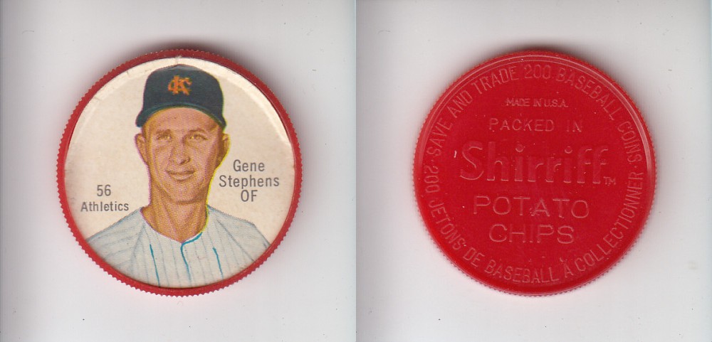 1962 SHIRRIFF BASEBALL COIN #56 G. STEPHENS photo