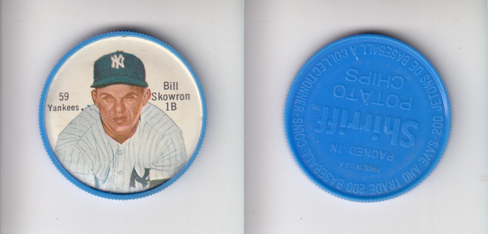 1962 SHIRRIFF BASEBALL COIN #59 B. SKOWRON photo