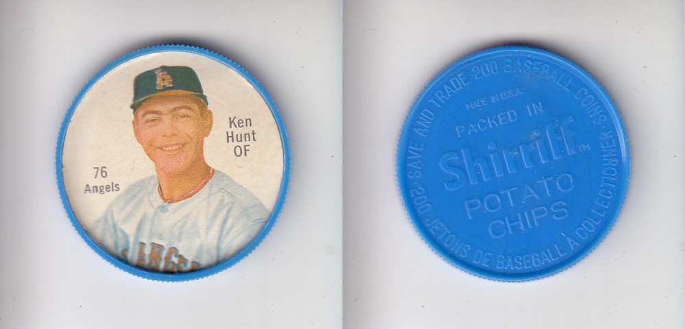 1962 SHIRRIFF BASEBALL COIN #76 K. HUNT photo