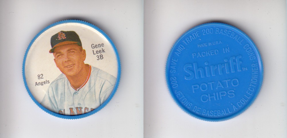 1962 SHIRRIFF BASEBALL COIN #82 G. LEEK photo