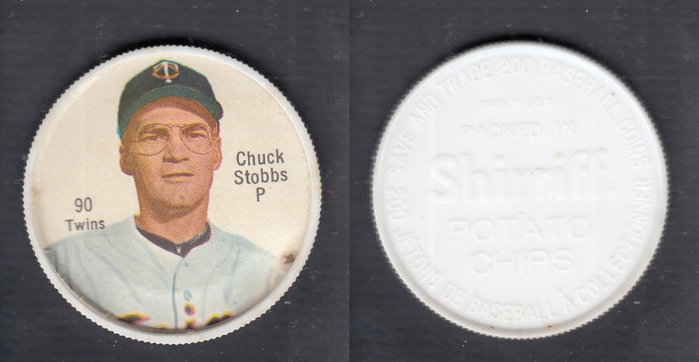 1962 SHIRRIFF BASEBALL COIN #90 C. STOBBS photo