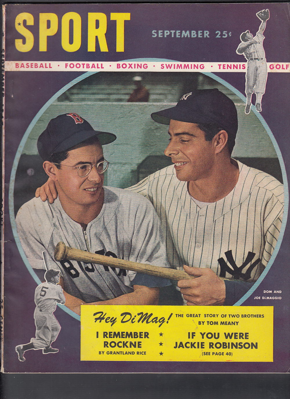 1947 SPORT FULL MAGAZINE J. DIMAGGIO ON COVER photo