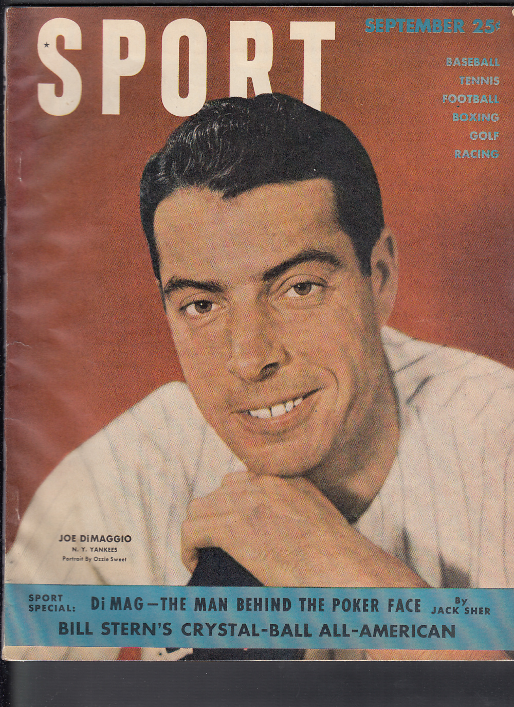 1949 SPORT FULL MAGAZINE J. DIMAGGIO ON COVER photo