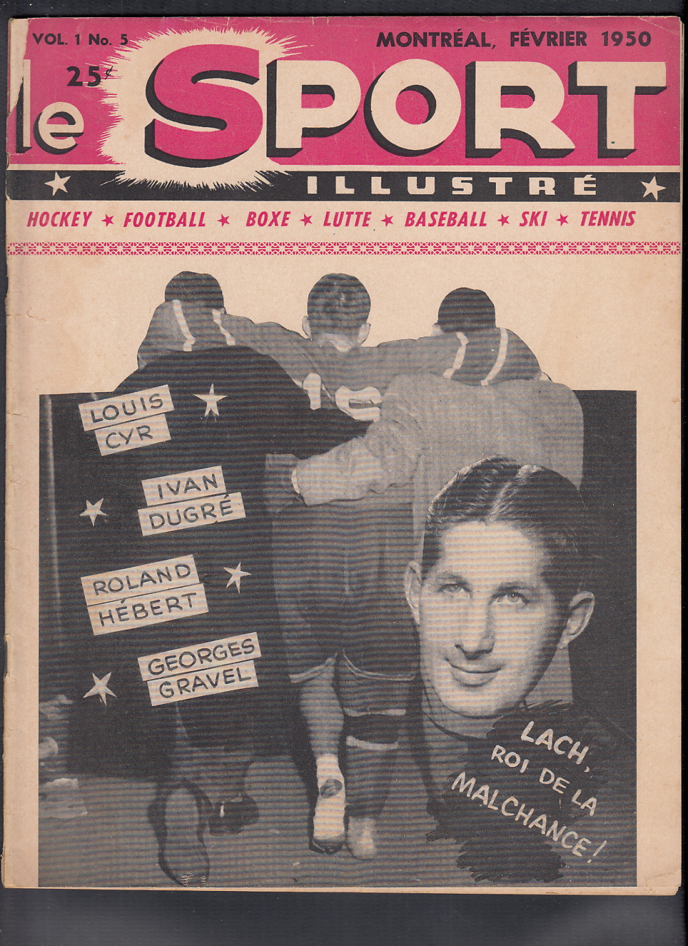 1950 SPORT ILLUSTRE MAGAZINE E. LACH ON COVER photo
