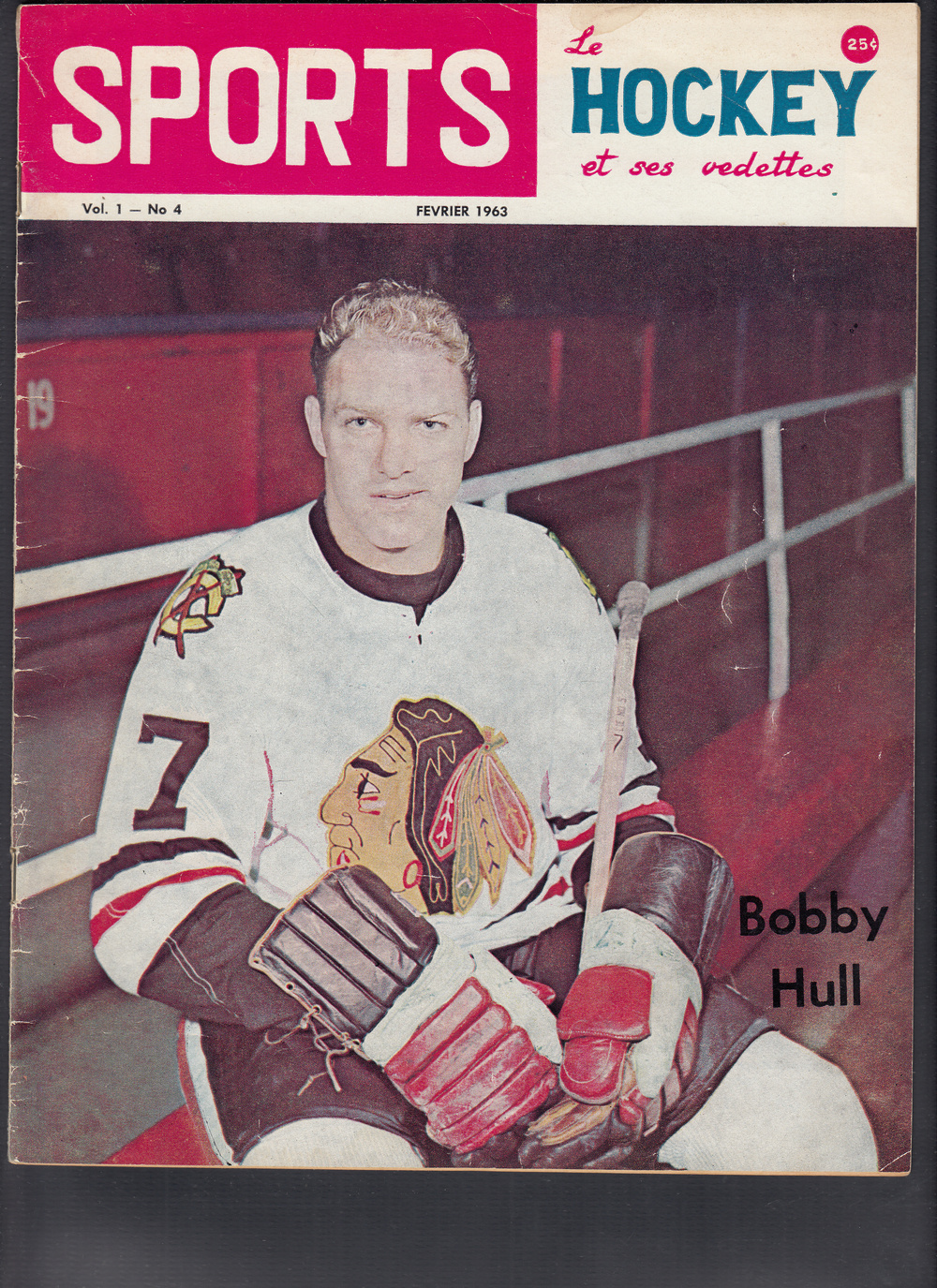 1963 SPORTS HOCKEY MAGAZINE B. HULL ON COVER photo