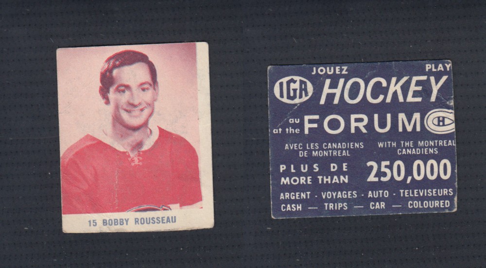 1967-68 IGA MONTREAL CANADIENS HOCKEY CARD #15 B. ROUSSEAU photo