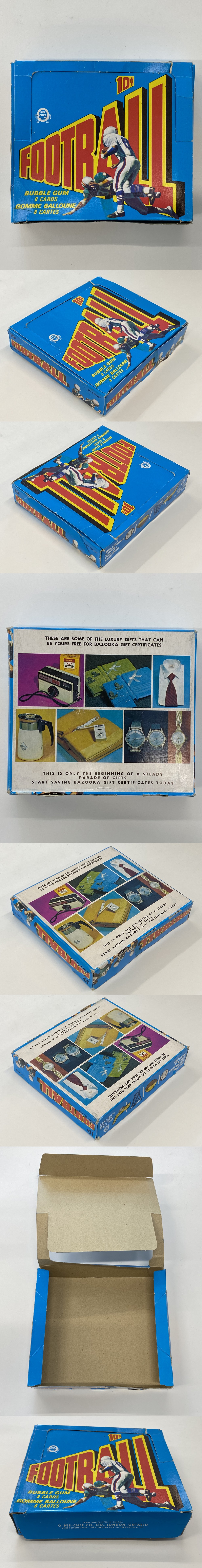 1972 CFL O-PEE-CHEE FOOTBALL CARD DISPLAY BOX photo