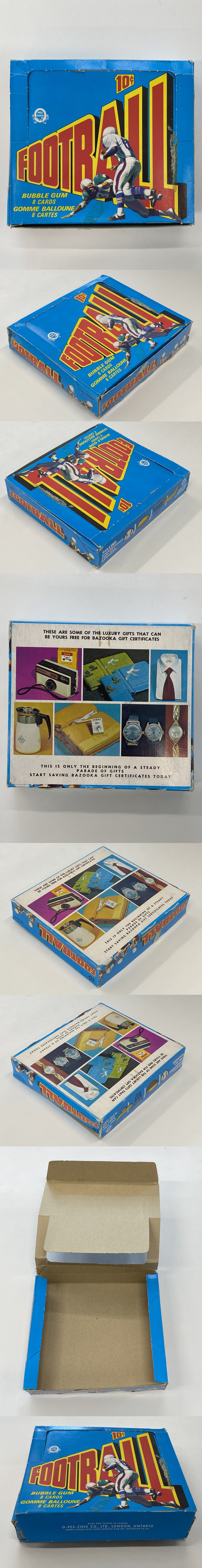 1972 CFL O-PEE-CHEE FOOTBALL CARD DISPLAY BOX photo