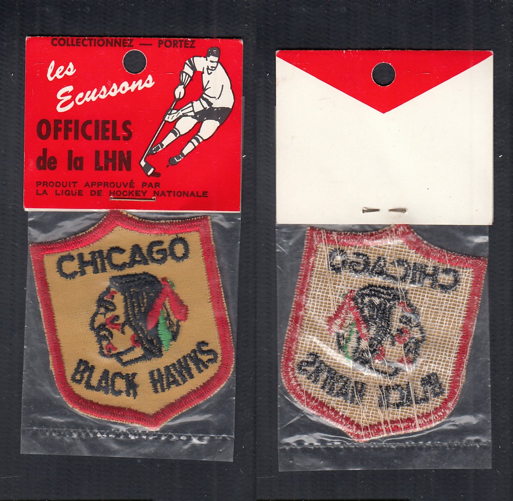 1960'S VOYAGEUR ECUSSONS OFFICIELS DE LA LNH CHICAGO BLACKHAWKS photo