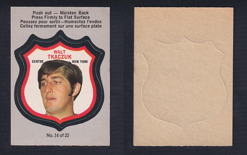 1972-73 O-PEE-CHEE PLAYER CREST #14 W. TKACZUK photo