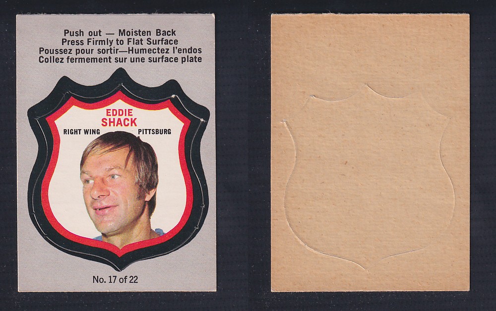 1972-73 O-PEE-CHEE PLAYER CREST #17 E. SHACK photo