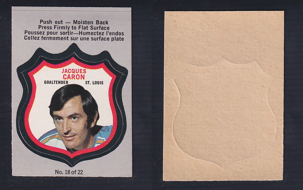 1972-73 O-PEE-CHEE PLAYER CREST #18 J. CARON photo