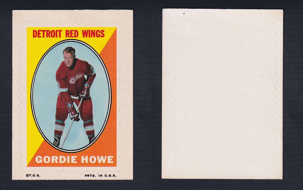 1970-71 O-PEE-CHEE STICKER STAMP G. HOWE photo