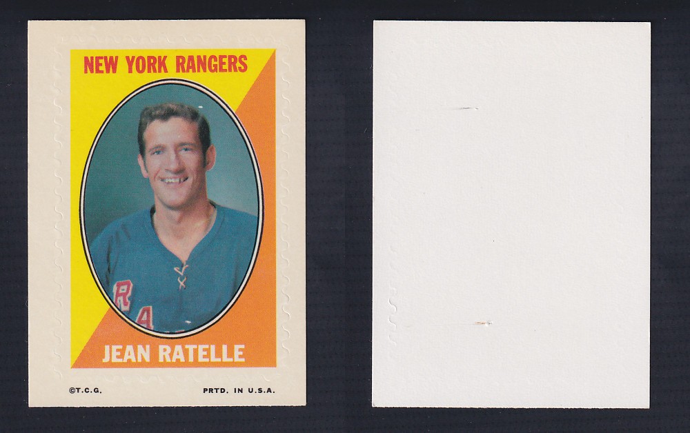 1970-71 O-PEE-CHEE STICKER STAMP J. RATELLE photo