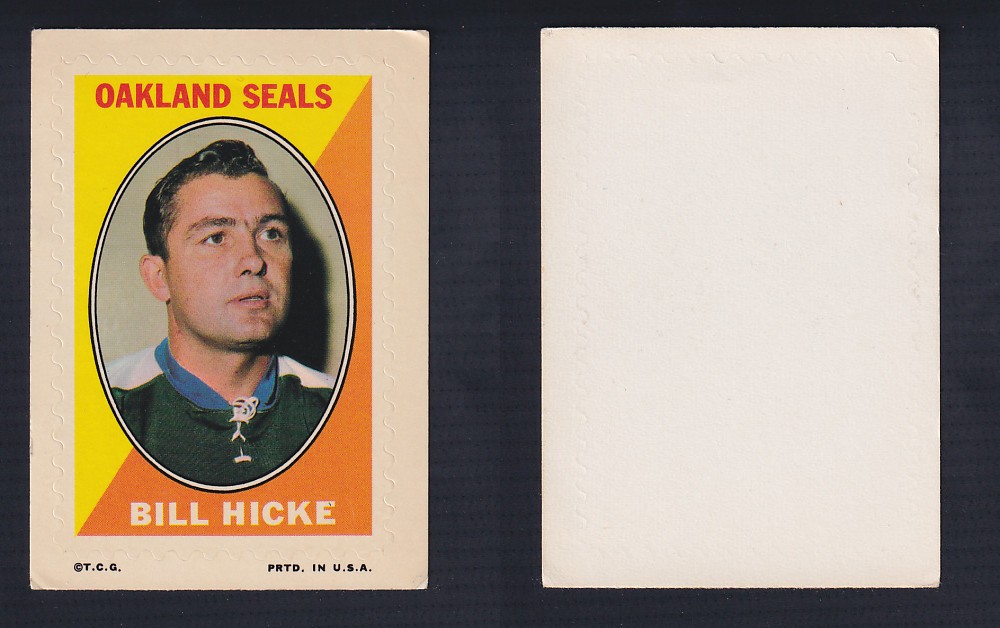 1970-71 O-PEE-CHEE STICKER STAMP B. HICKE photo