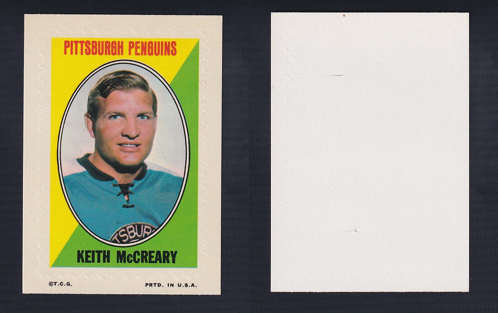 1970-71 O-PEE-CHEE STICKER STAMP K. McCREARY photo