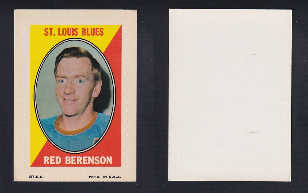 1970-71 O-PEE-CHEE STICKER STAMP R. BENRENSON photo