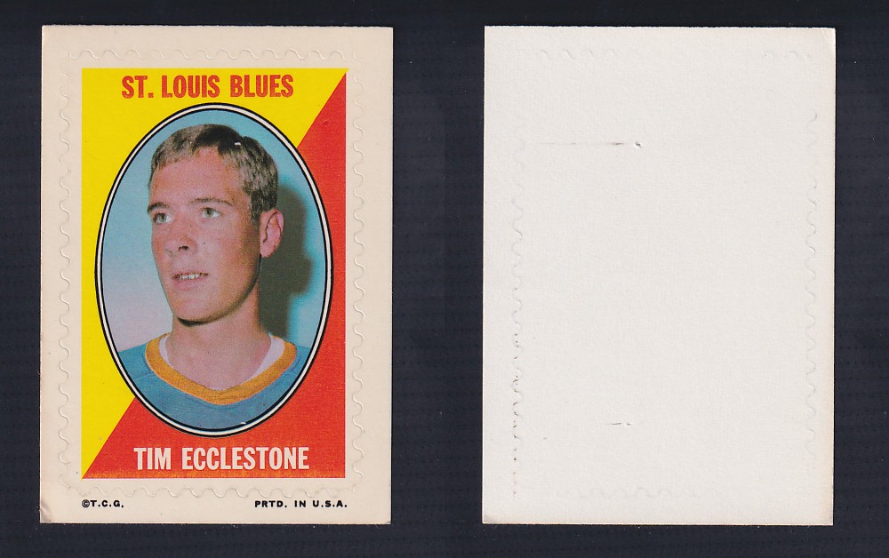 1970-71 O-PEE-CHEE STICKER STAMP T. ECCLESTONE photo