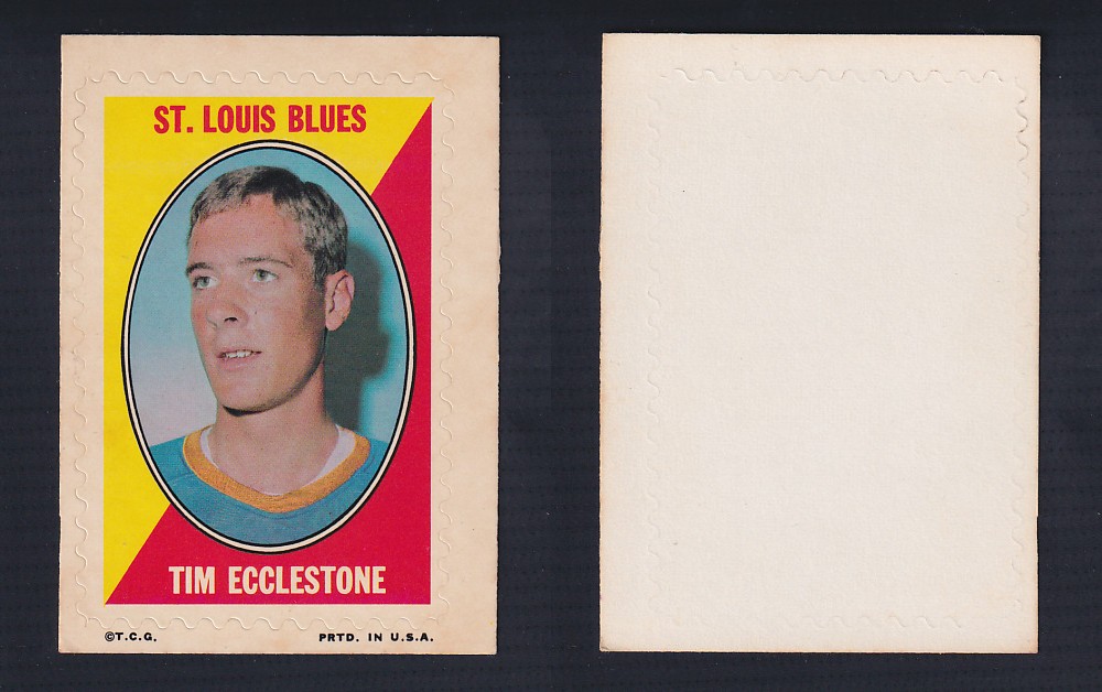 1970-71 O-PEE-CHEE STICKER STAMP T. ECCLESTONE photo