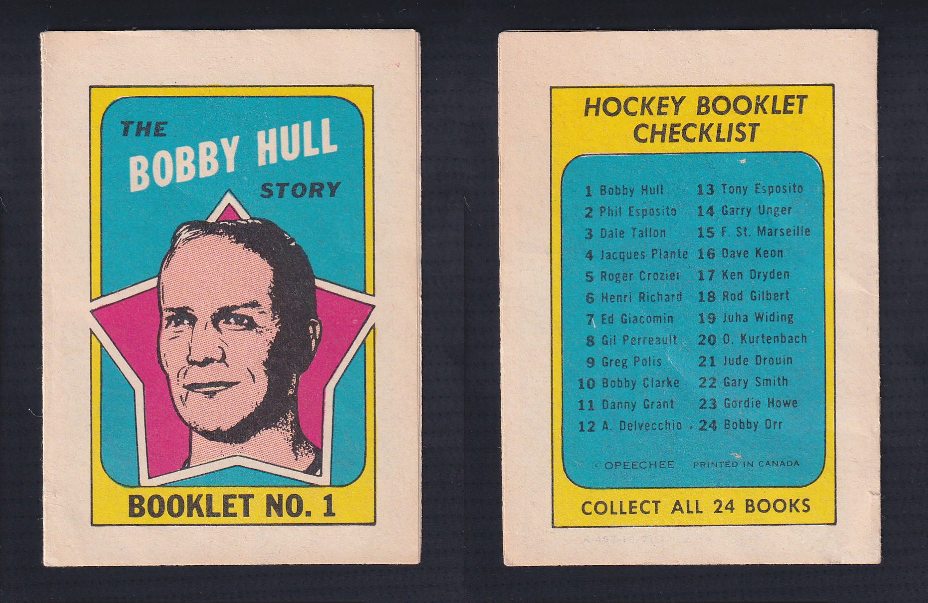 1971-72 O-PEE-CHEE STORY BOOKLET ENGLISH #1 B.HULL photo